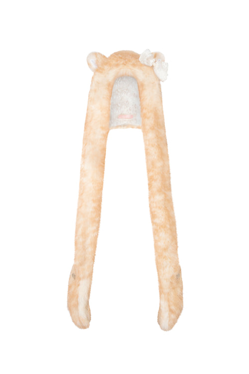 Rave Deer Hooded Scarf with Mittens