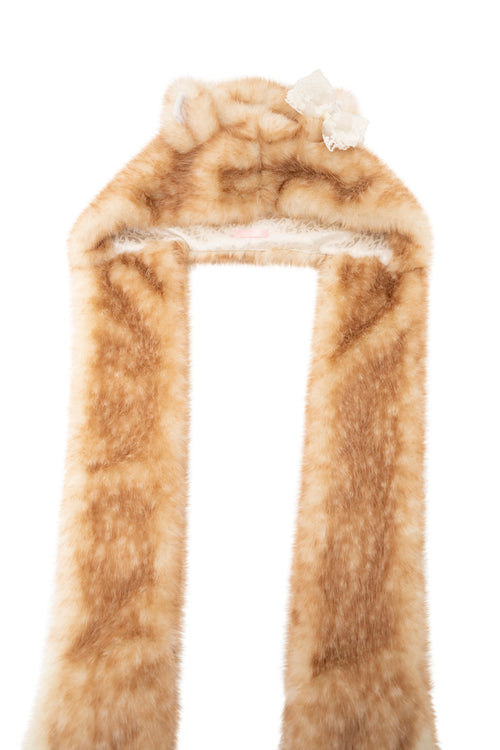 Rave Deer Hooded Scarf with Mittens