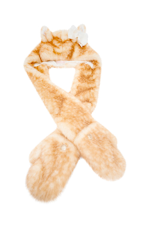 Rave Deer Hooded Scarf with Mittens
