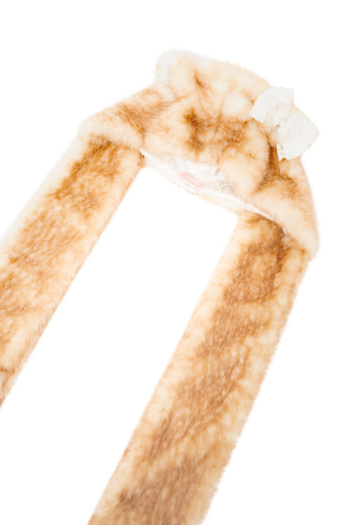 Rave Deer Hooded Scarf with Mittens