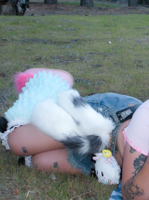 Cross Fox MewMew Faux Fur Tail Keychain