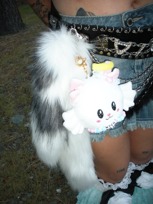 Cross Fox MewMew Faux Fur Tail Keychain