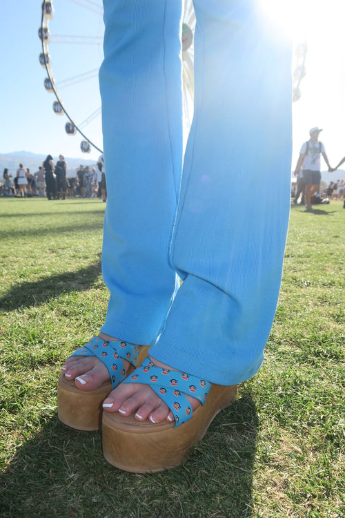 Paul Frank ❤ Hello Angel Girl Julius Wood Platform Wedges
