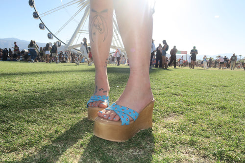 Paul Frank ❤ Hello Angel Girl Julius Wood Platform Wedges