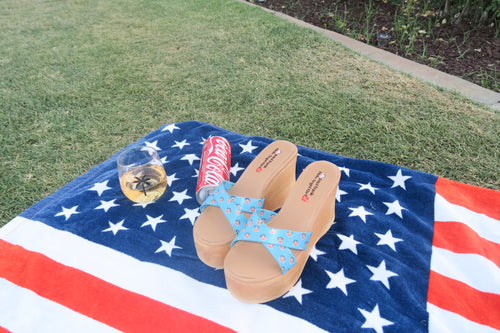 Paul Frank ❤ Hello Angel Girl Julius Wood Platform Wedges