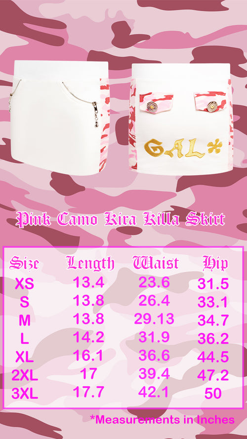 Pink Camo Kira Killa Skirt