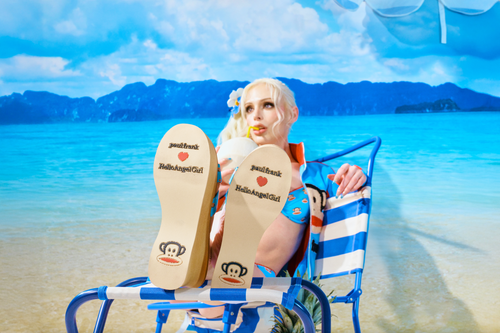 Paul Frank ❤ Hello Angel Girl Julius Wood Platform Wedges