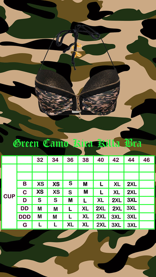 Green Camo Kira Killa Bra