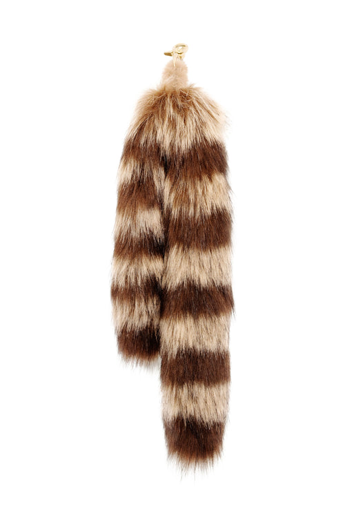 Classic Brown Raccoon MewMew Faux Fur Tail Keychain