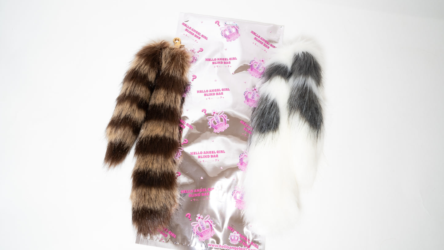 Blind Bag Faux Fur Tail - Raccoon Mew Mew OR Cross Fox Mew Mew