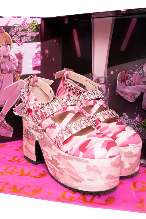 Pink Camo Kira Killa Platform Shoes