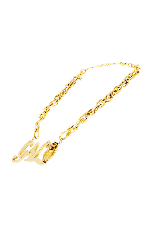 Gal* Grenade Gold Twist Chain Necklace