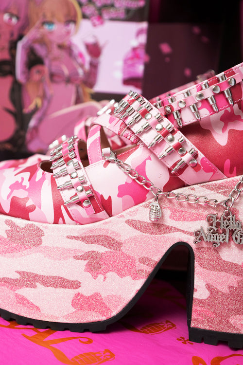 Pink Camo Kira Killa Platform Shoes