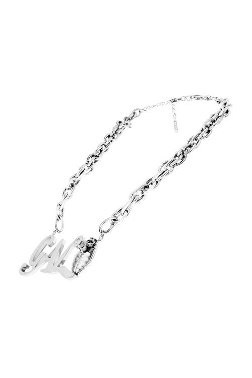 Gal* Grenade Silver Twist Chain Necklace