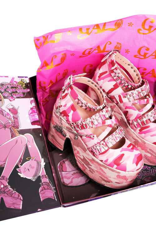 Pink Camo Kira Killa Platform Shoes