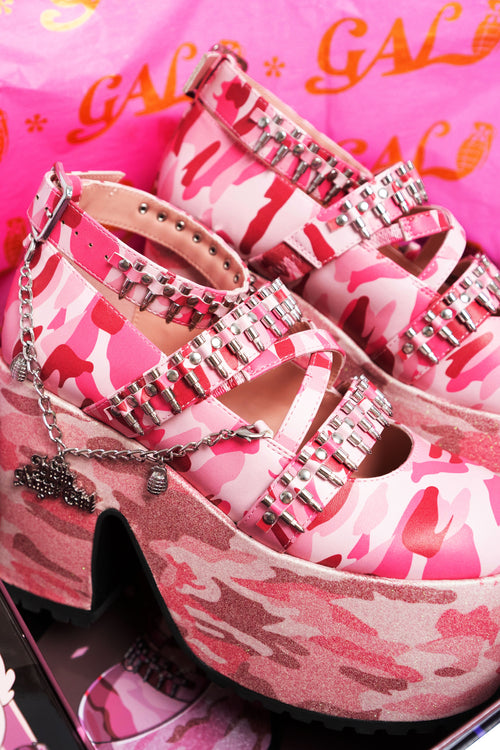 Pink Camo Kira Killa Platform Shoes