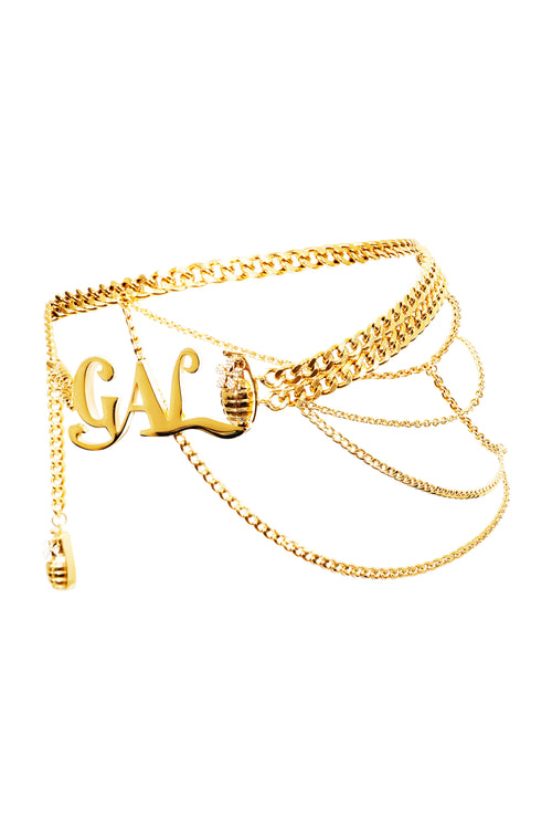 Gal* Grenade Gold Chain Belt