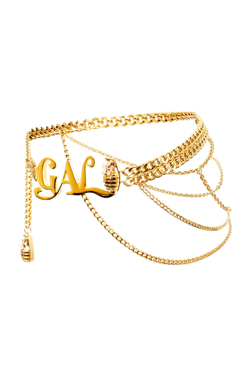 Gal* Grenade Gold Chain Belt