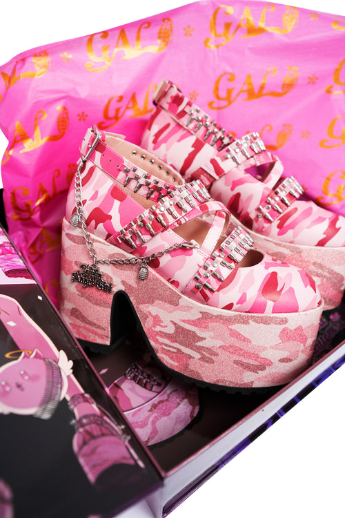 Pink Camo Kira Killa Platform Shoes