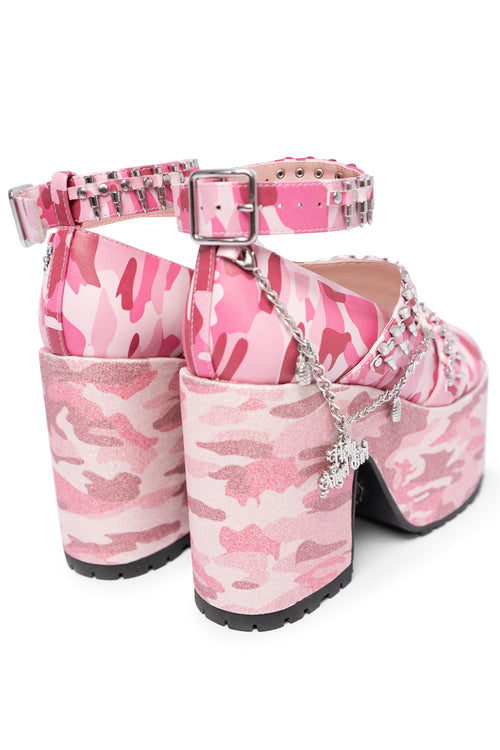 Pink Camo Kira Killa Platform Shoes