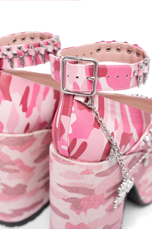 Pink Camo Kira Killa Platform Shoes