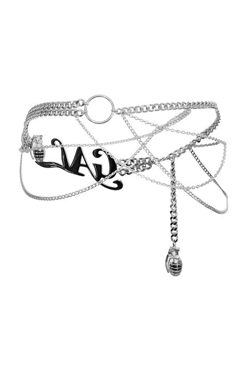 Gal* Grenade Silver Chain Belt