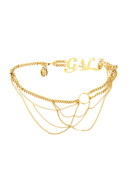 Gal* Grenade Gold Chain Belt