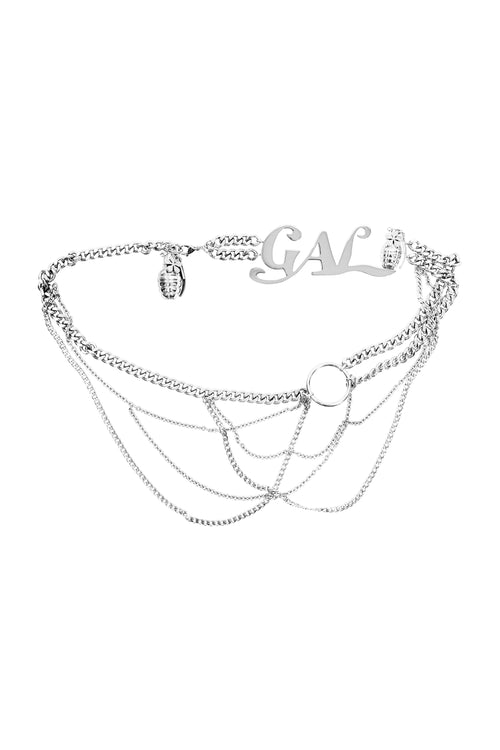 Gal* Grenade Silver Chain Belt
