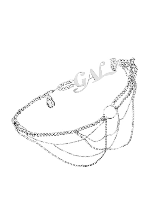 Gal* Grenade Silver Chain Belt