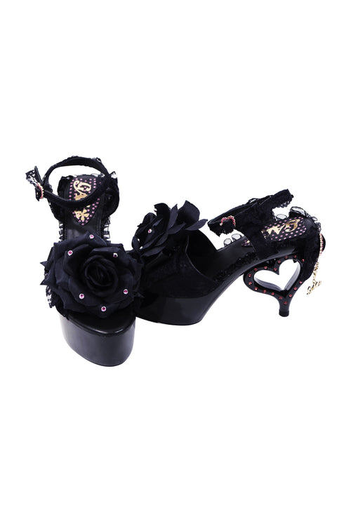 Black Hime Heart Heels