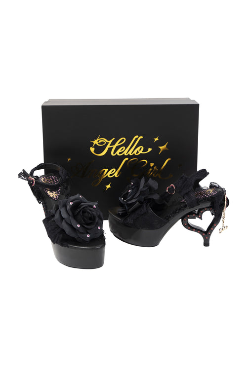 Black Hime Heart Heels