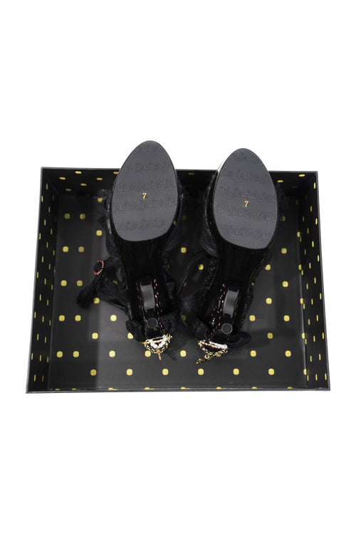 Black Hime Heart Heels