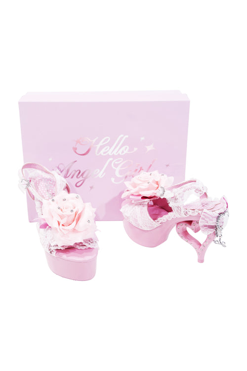 Pink Hime Heart Heels