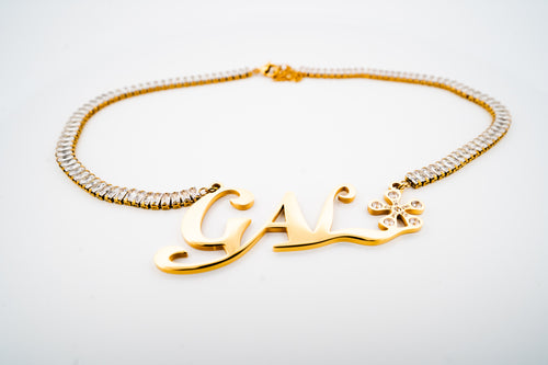 Gal* Gold Baguette Chain Necklace