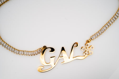 Gal* Gold Baguette Chain Necklace