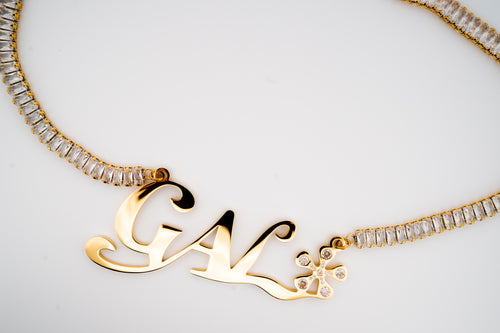 Gal* Gold Baguette Chain Necklace