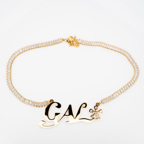 Gal* Gold Baguette Chain Necklace