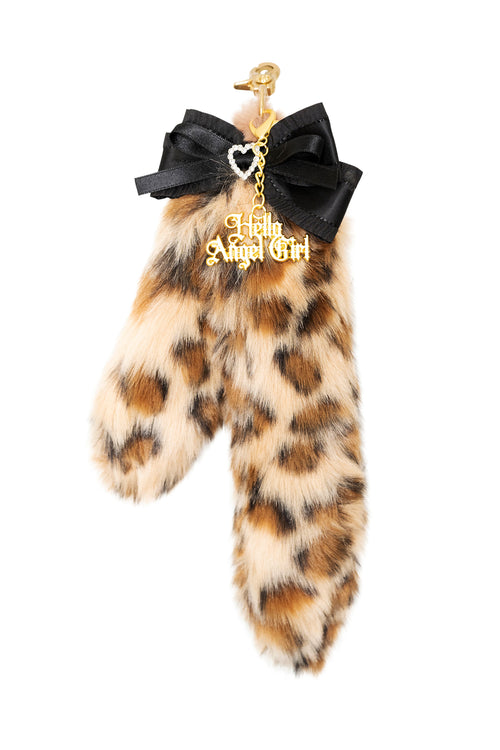 Hot Cheetah Gal MewMew Faux Fur Tail Keychain