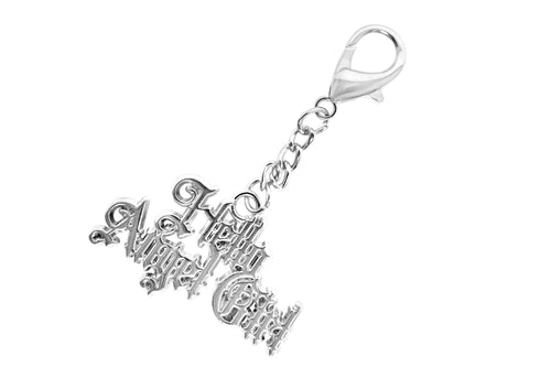 Hello Angel Girl Logo Keychain - Gothic