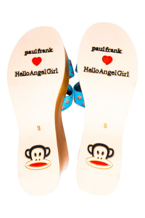 Paul Frank ❤ Hello Angel Girl Julius Wood Platform Wedges