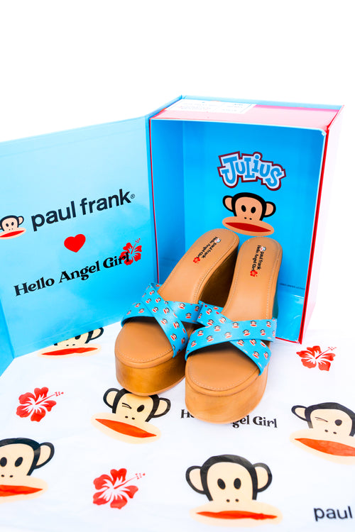 Paul Frank ❤ Hello Angel Girl Julius Bikini Set and Wedges Bundle
