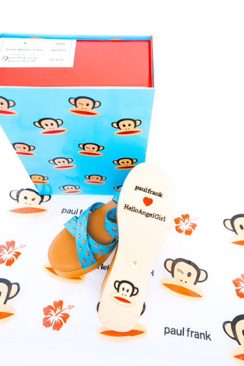 Paul Frank ❤ Hello Angel Girl Julius Wood Platform Wedges