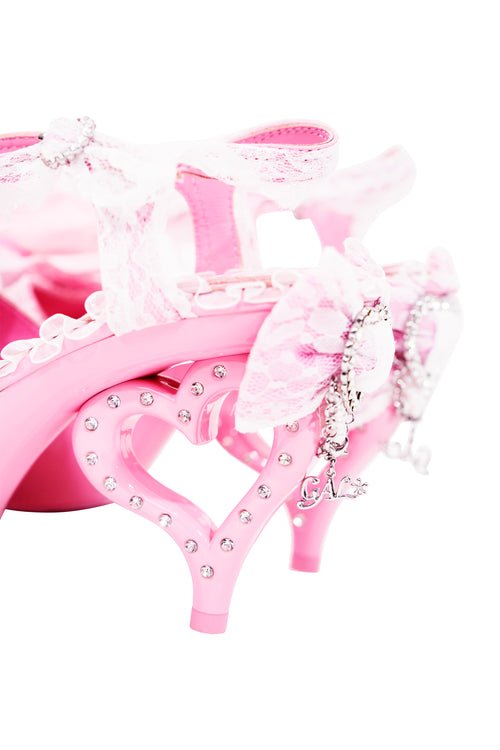 Pink Hime Heart Heels