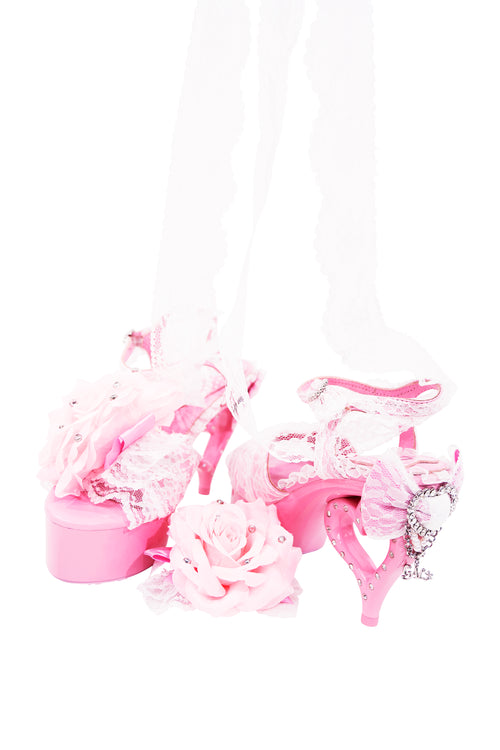 Pink Hime Heart Heels
