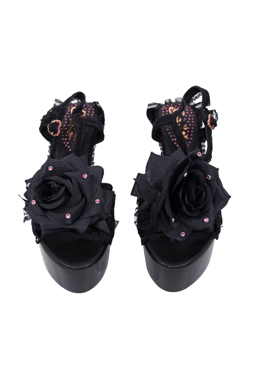 Black Hime Heart Heels