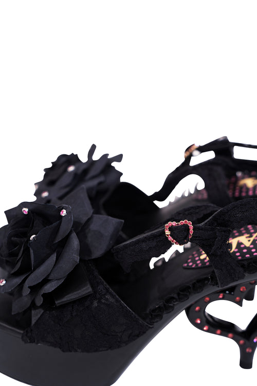 Black Hime Heart Heels