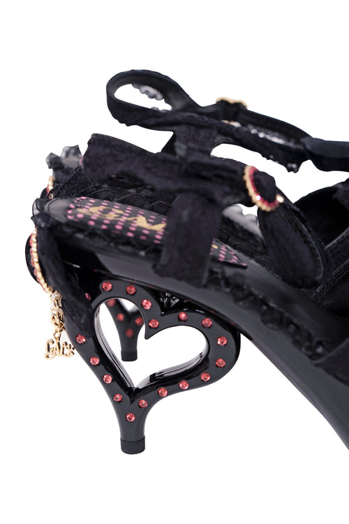 Black Hime Heart Heels
