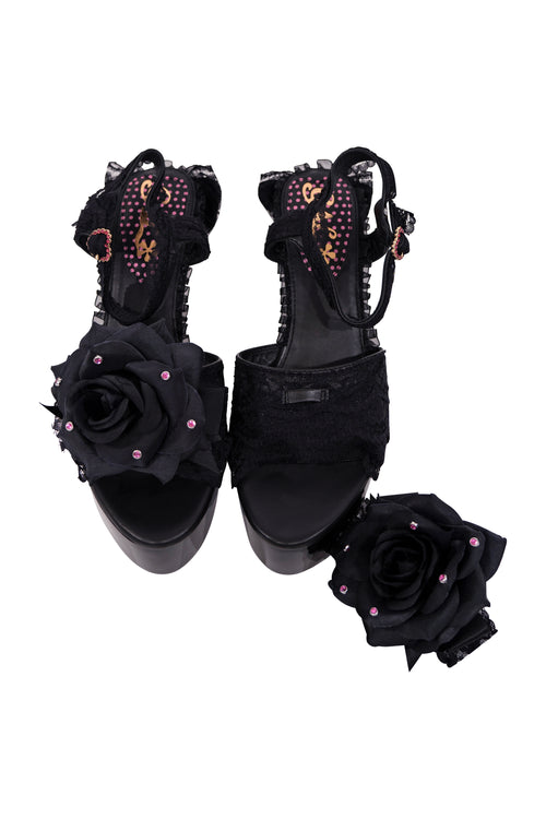 Black Hime Heart Heels