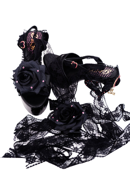 Black Hime Heart Heels
