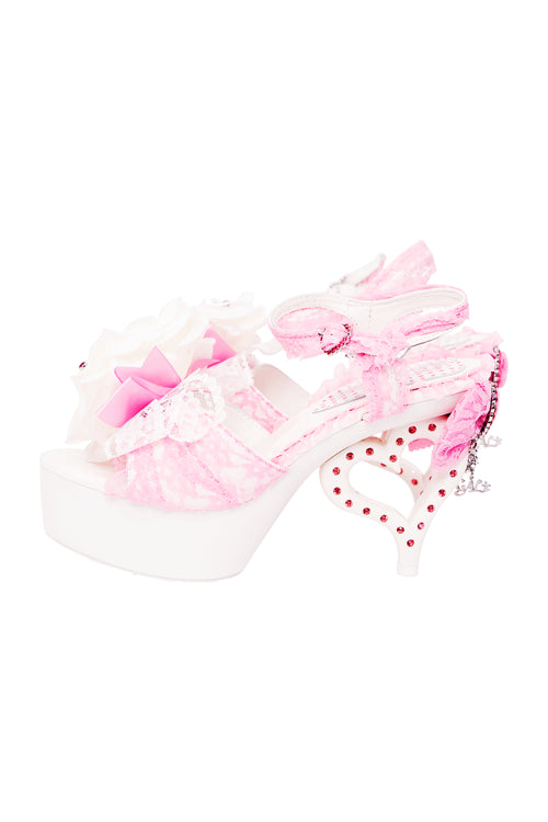White Hime Heart Heels